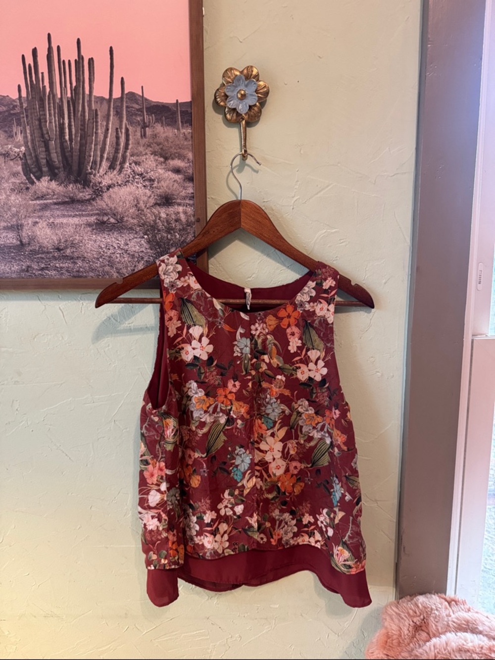 Stradivarius Floral Blouse, Size Medium